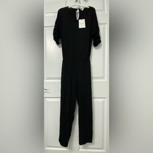Cuyana  open-back jumpsuit (small) color black .